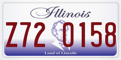 IL license plate Z720158