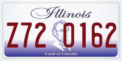IL license plate Z720162
