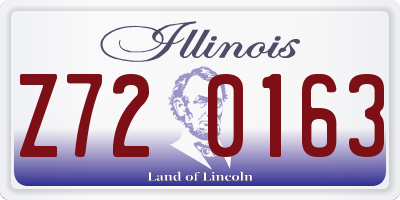 IL license plate Z720163