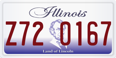 IL license plate Z720167
