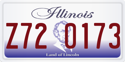 IL license plate Z720173