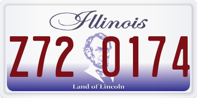 IL license plate Z720174