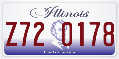 IL license plate Z720178