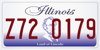 IL license plate Z720179