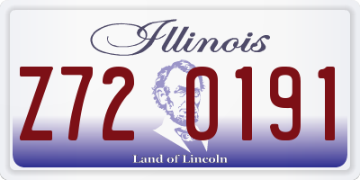 IL license plate Z720191