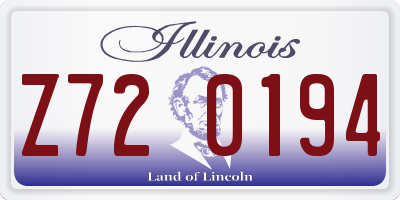 IL license plate Z720194