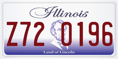IL license plate Z720196