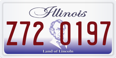 IL license plate Z720197
