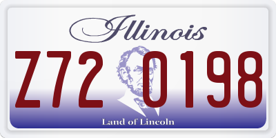 IL license plate Z720198