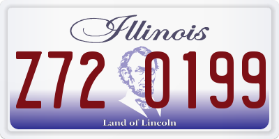 IL license plate Z720199
