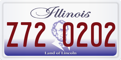 IL license plate Z720202