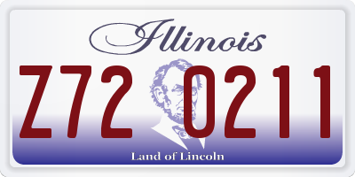 IL license plate Z720211