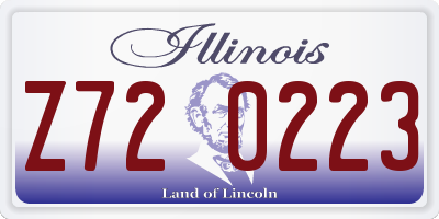 IL license plate Z720223