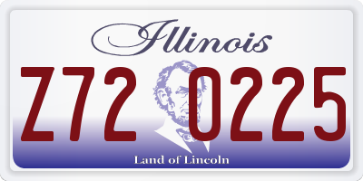 IL license plate Z720225