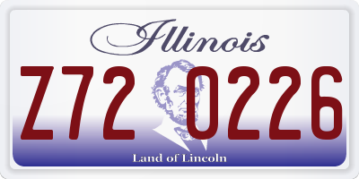 IL license plate Z720226