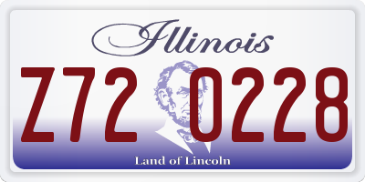 IL license plate Z720228