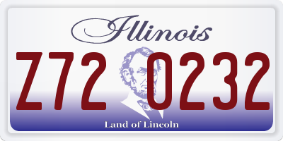 IL license plate Z720232