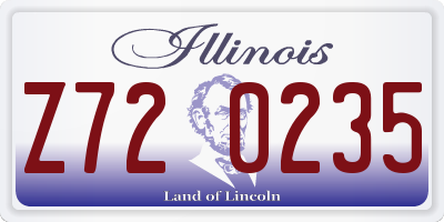 IL license plate Z720235