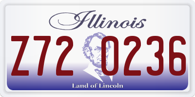 IL license plate Z720236