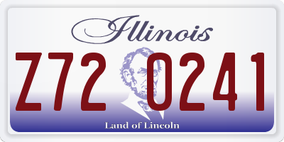 IL license plate Z720241