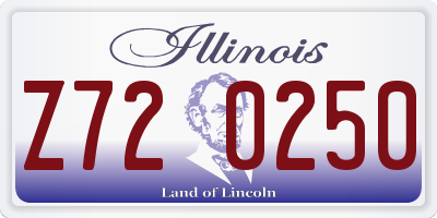 IL license plate Z720250