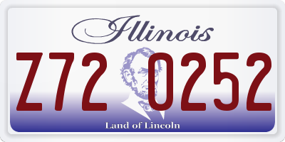 IL license plate Z720252