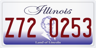IL license plate Z720253