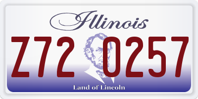 IL license plate Z720257