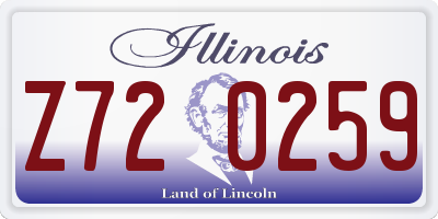 IL license plate Z720259
