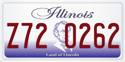 IL license plate Z720262