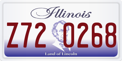 IL license plate Z720268