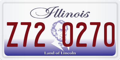 IL license plate Z720270