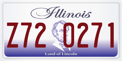 IL license plate Z720271