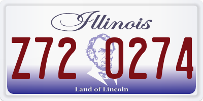 IL license plate Z720274