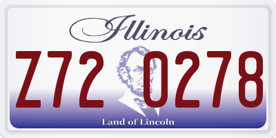 IL license plate Z720278