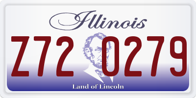 IL license plate Z720279