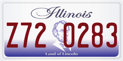IL license plate Z720283