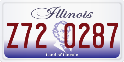 IL license plate Z720287