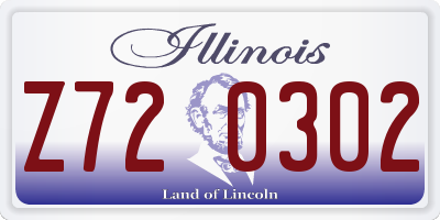 IL license plate Z720302