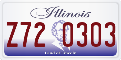 IL license plate Z720303