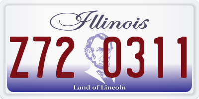 IL license plate Z720311