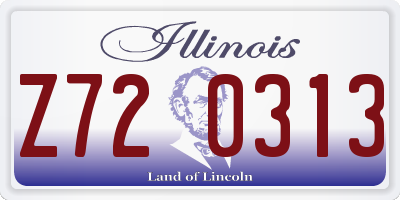 IL license plate Z720313