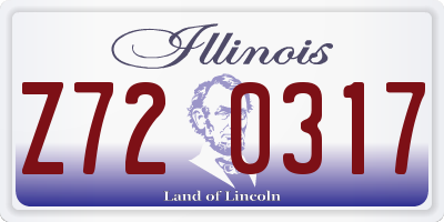 IL license plate Z720317