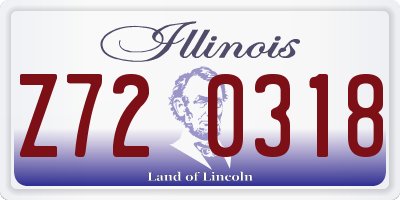 IL license plate Z720318