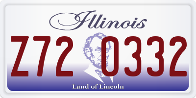 IL license plate Z720332