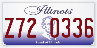 IL license plate Z720336