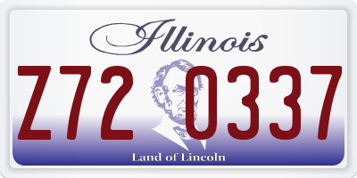 IL license plate Z720337