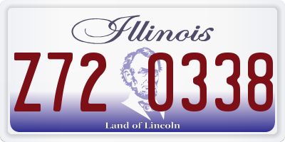 IL license plate Z720338