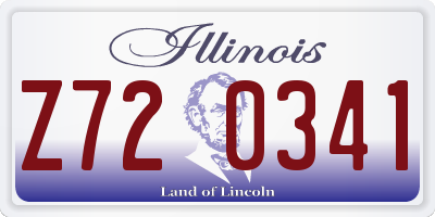 IL license plate Z720341