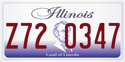 IL license plate Z720347